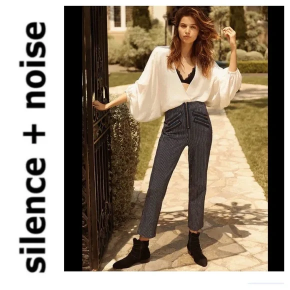 silence + noise | Pants & Jumpsuits | Silence Noise Zip Navy